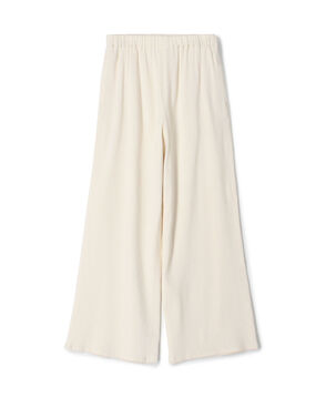 ■コットンリネン ビスコース ストレッチ イージーワイドパンツ