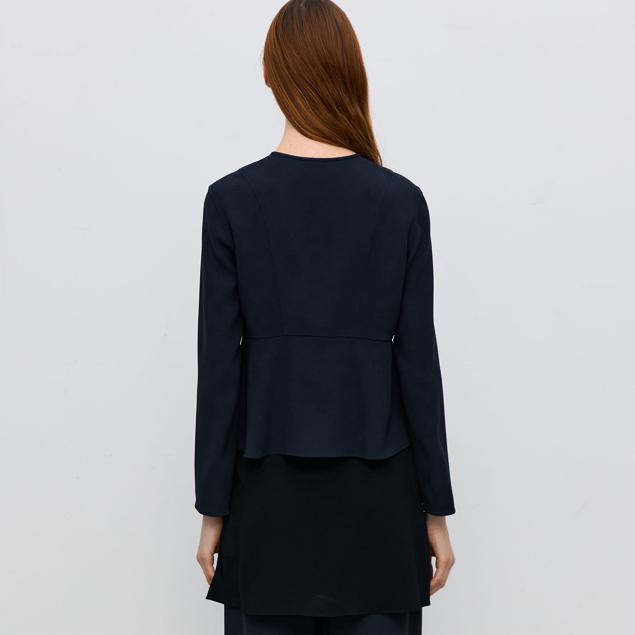 ジョーゼットサテン ペプラムブラウス｜トゥモローランド 公式通販