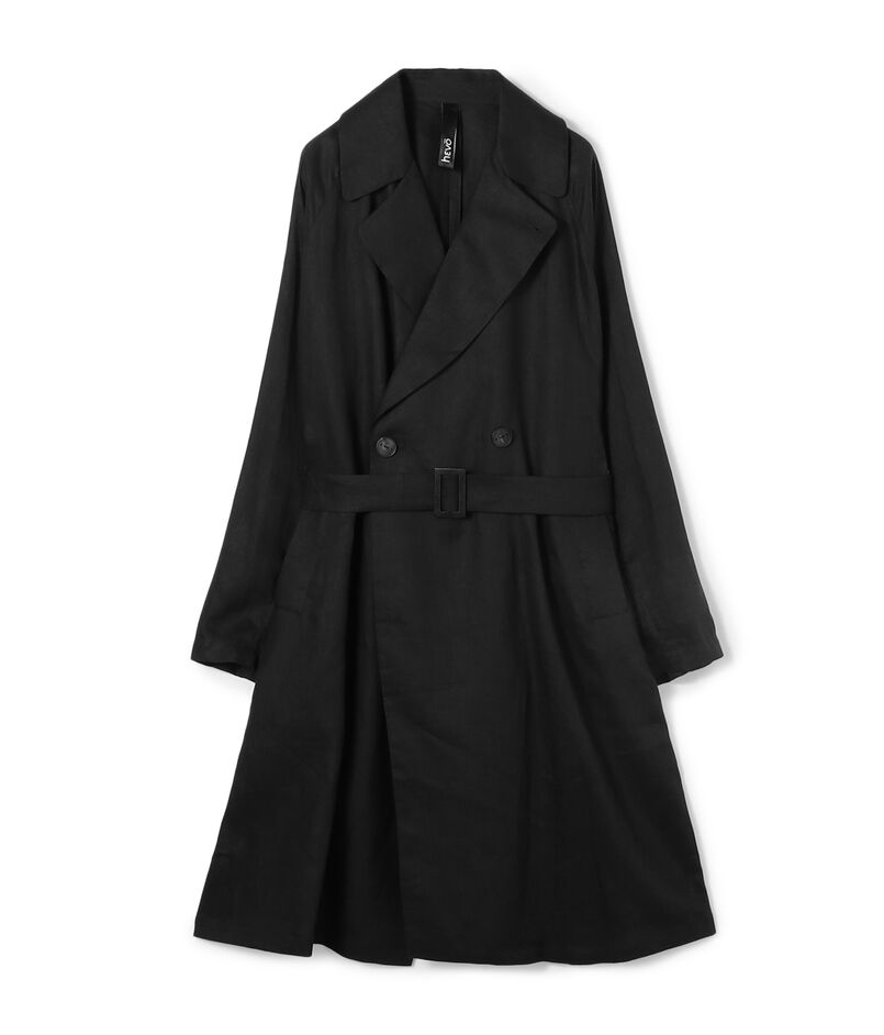 HEVO BRINDISI リネン ダブルブレステッドコート