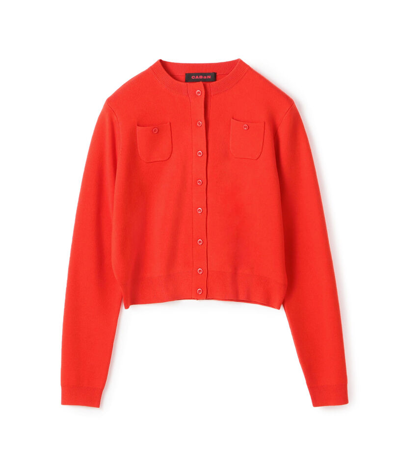 コットンカシミヤ クルーネックカーディガン