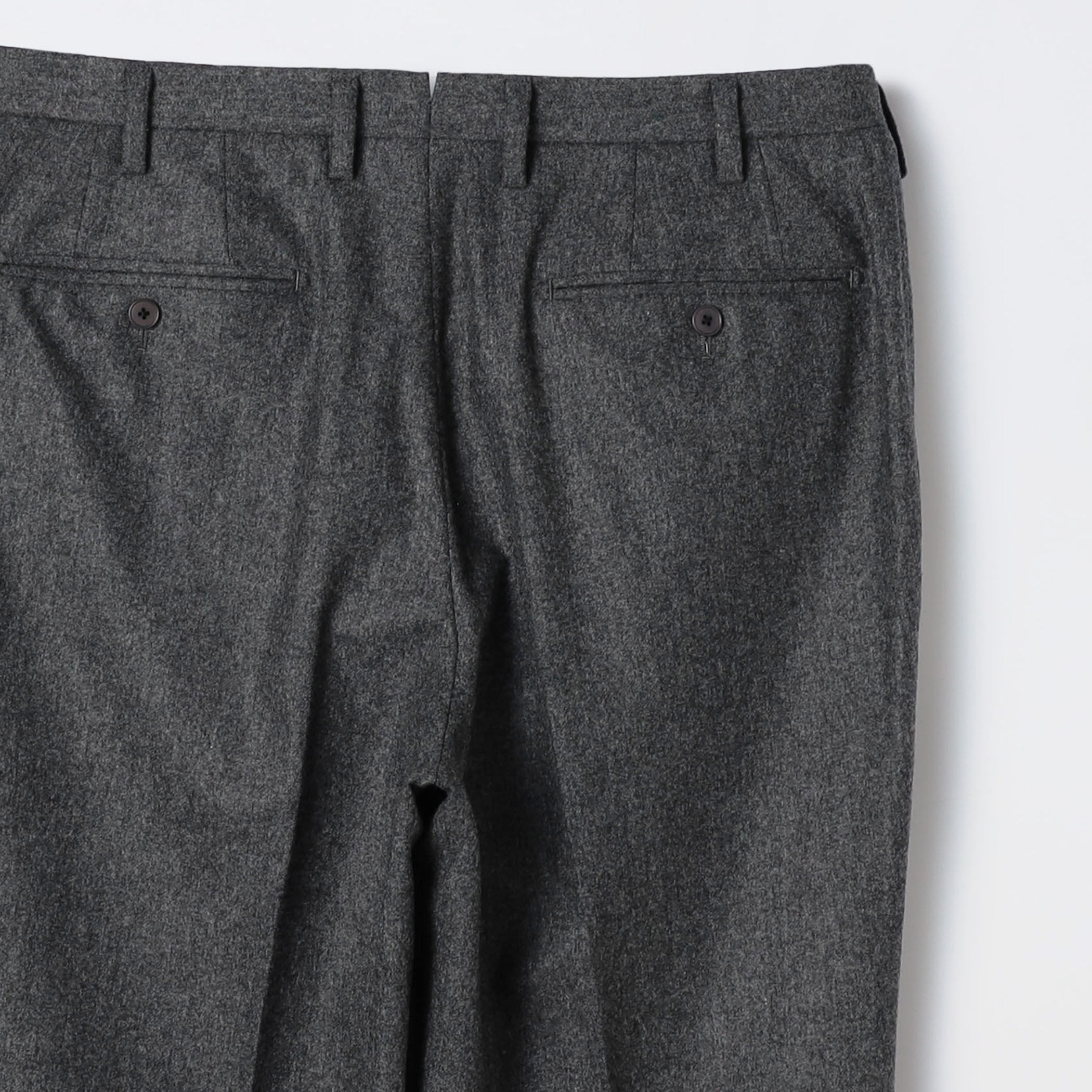ウールフランネル ノープリーツパンツ Vitale Barberis Canonico