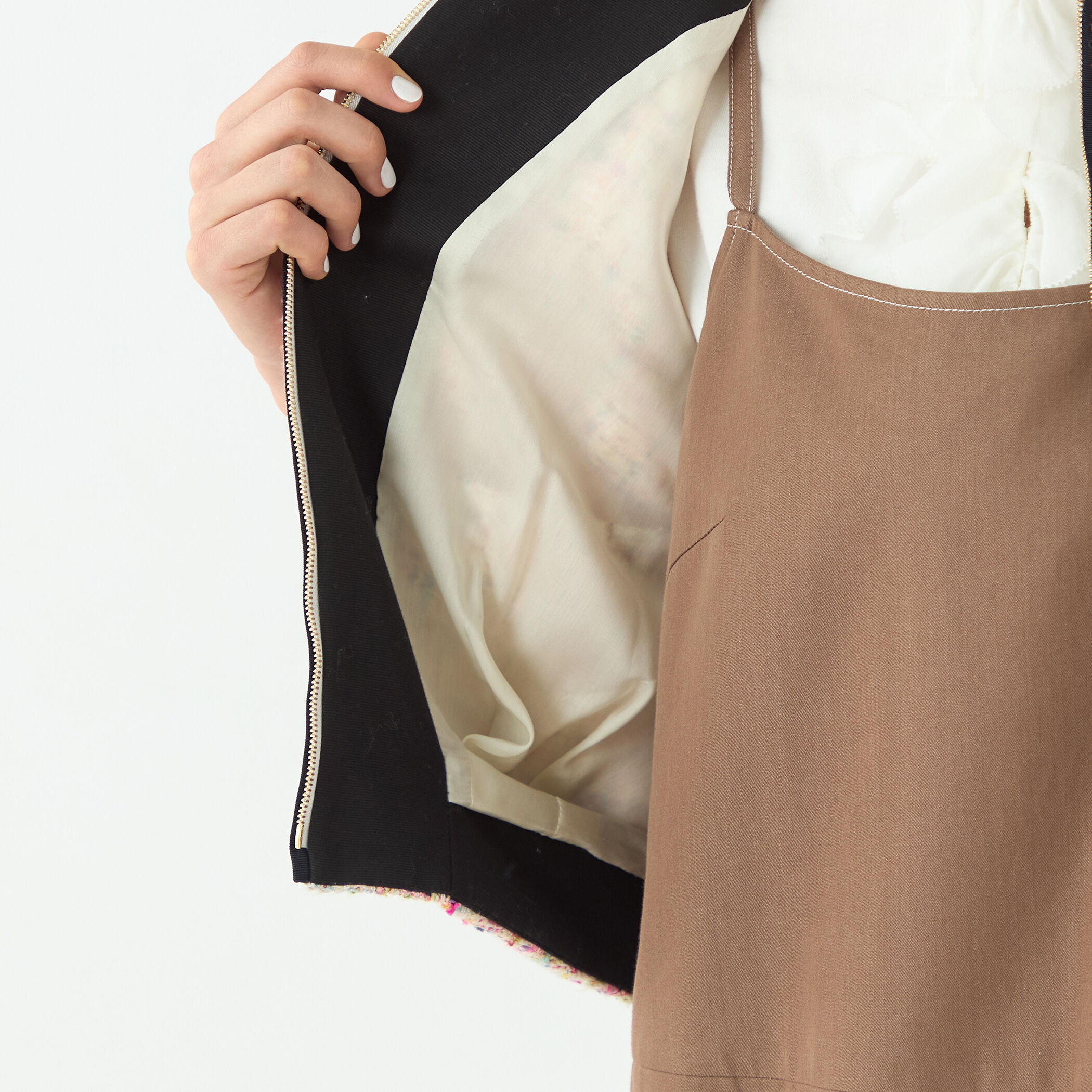 コロレファンシーツイード ジップアップジレ｜トゥモローランド 公式通販