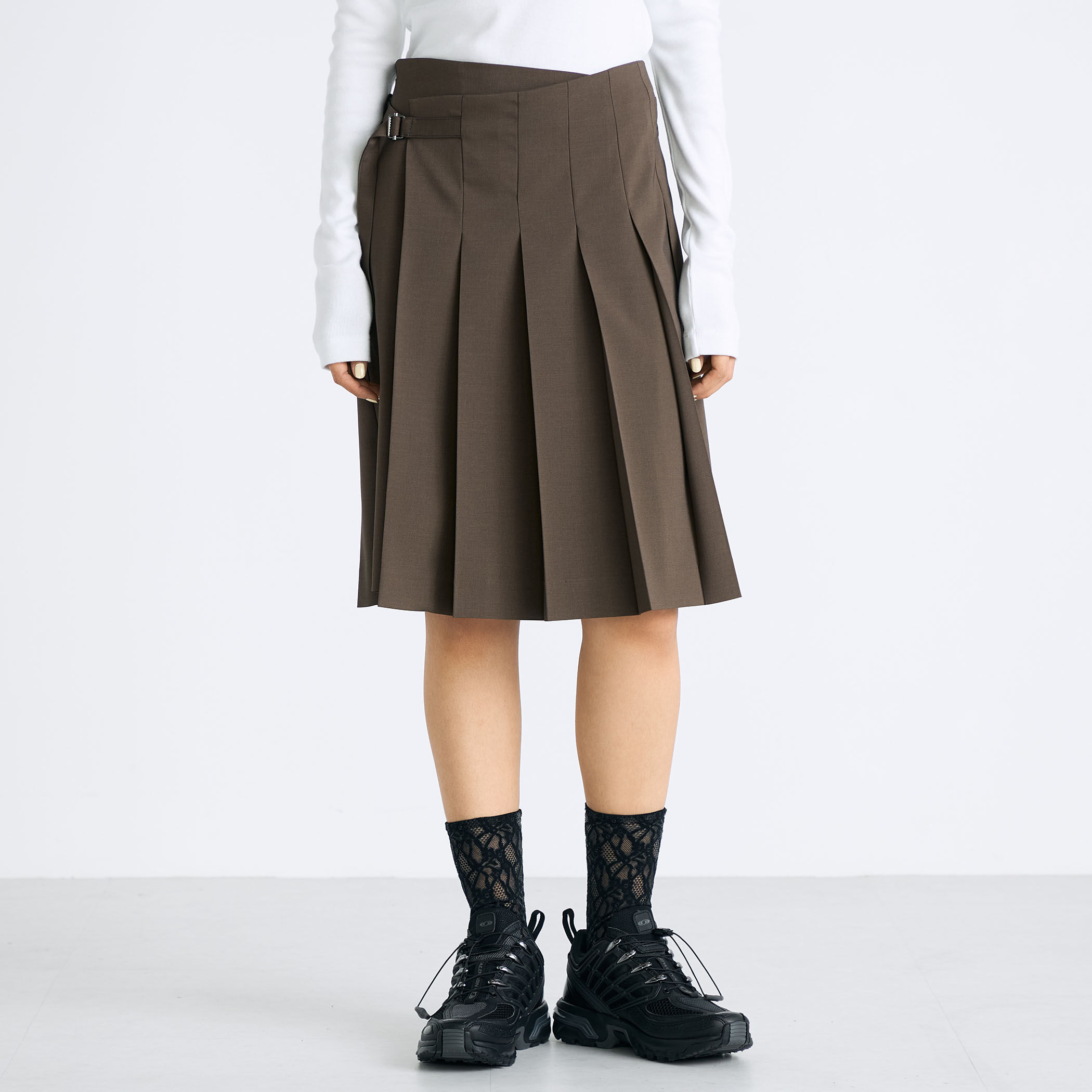 ウールライク ラッププリーツスカート｜トゥモローランド 公式サイト