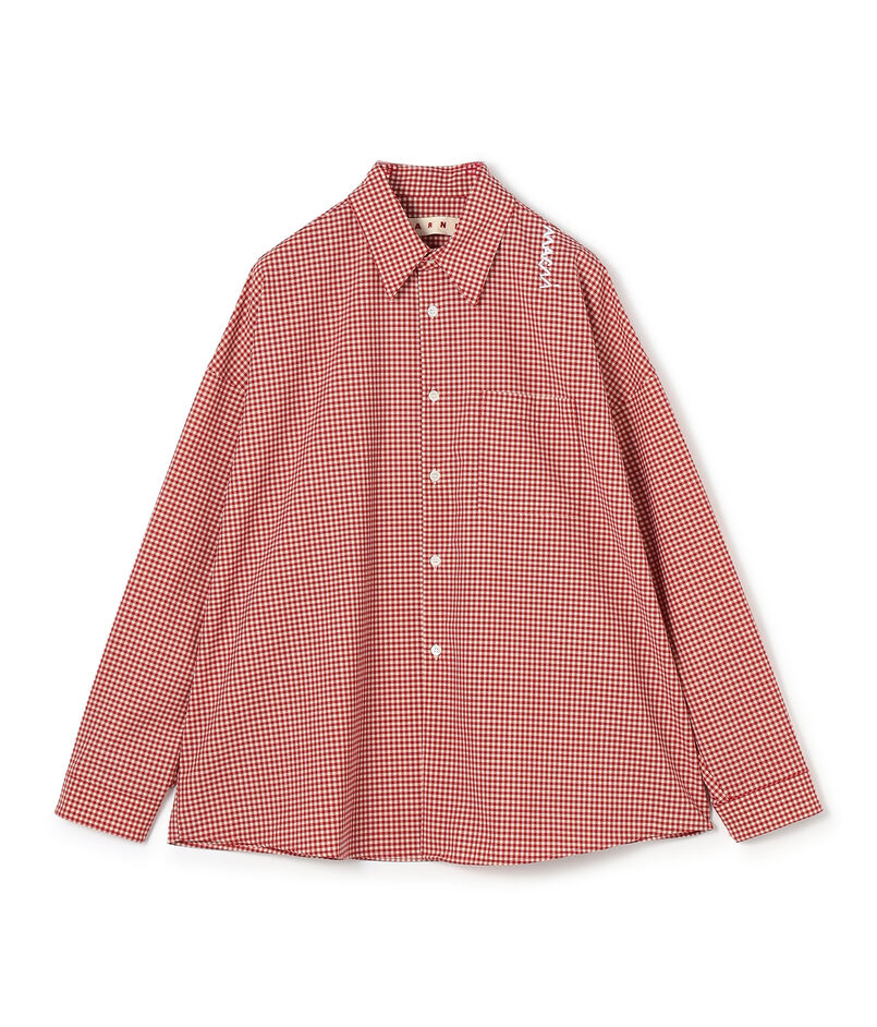 MARNI Gingham Check Light Wool Blended Shirt MARNI Gingham Check Light Wool Blended Shirt