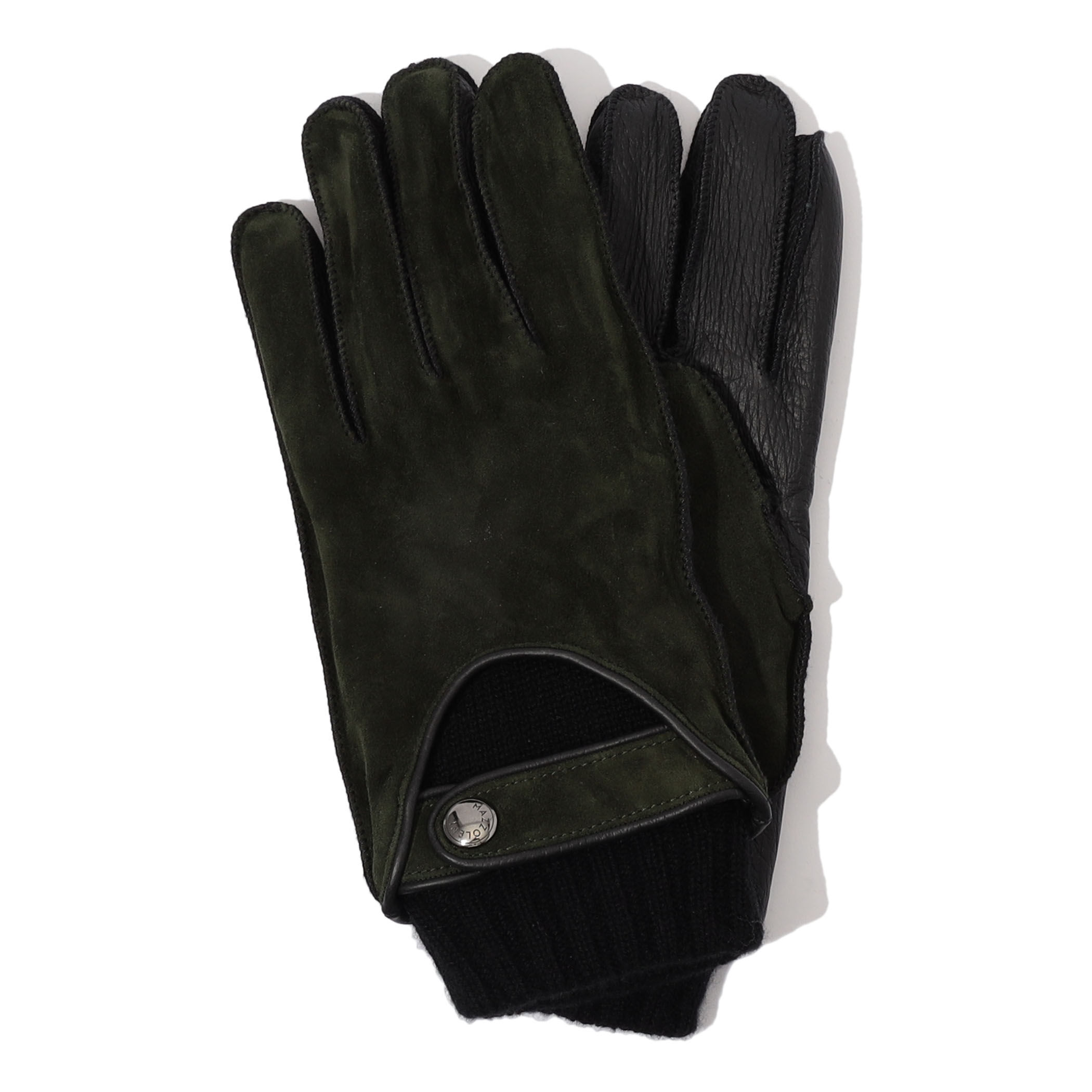 MAZZOLENI カシミヤライニング ラムスキンヌバック×ディアスキンコンビ