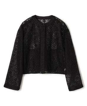 タイルモチーフエンブロイダリー ショートクルージャケット