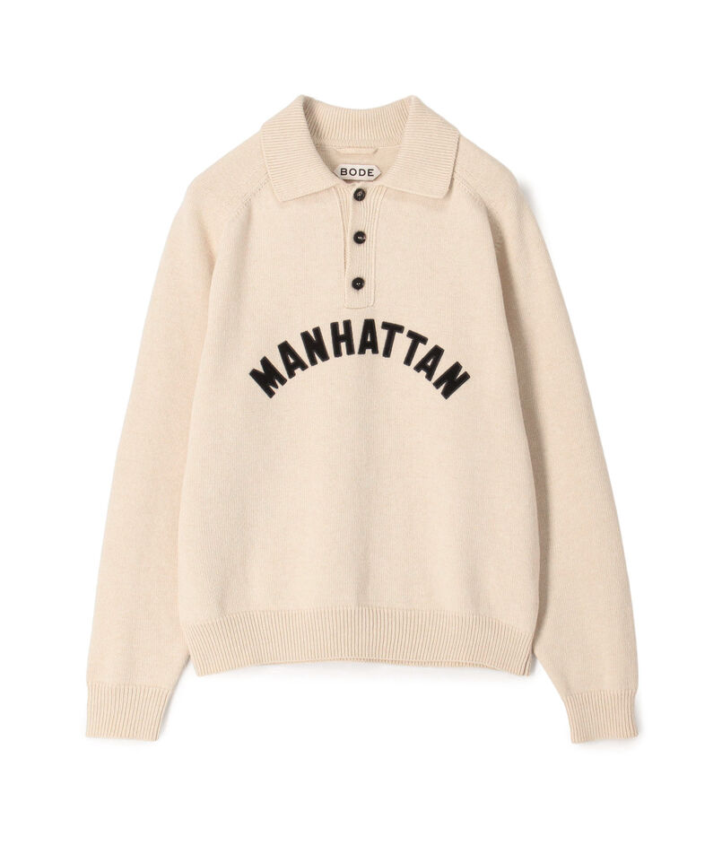 BODE MANHATTAN POLO ウール ニットポロシャツ