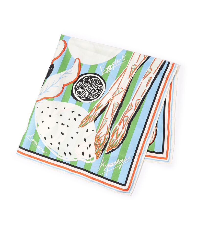 manipuri VEGETABLES シルクスカーフ