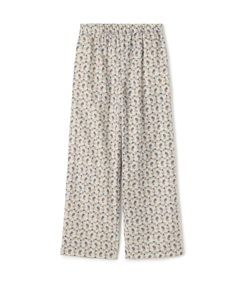 コットンタイプライタープリント イージーストレートパンツ