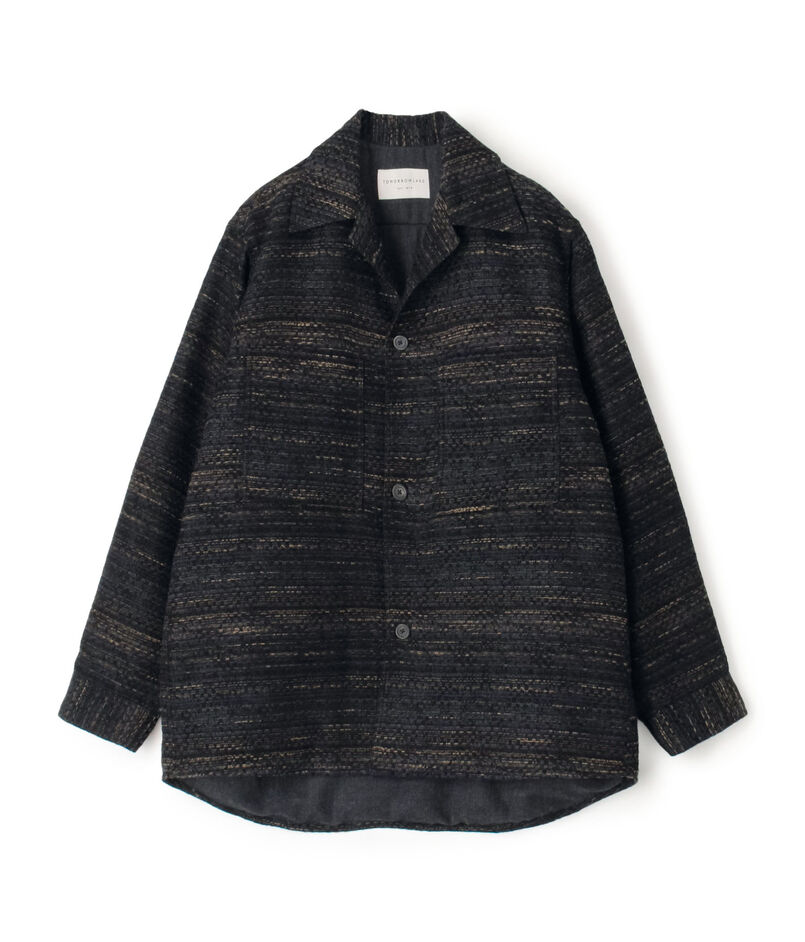 ミックスツイード ダブルポケットシャツブルゾン