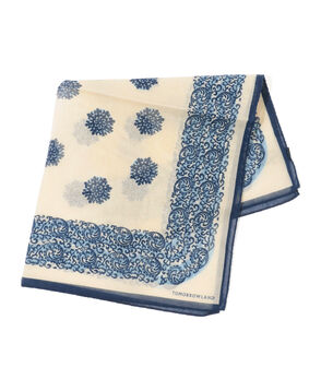 TOMORROWLAND コットンシルク プリントポケットチーフ