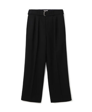 ウールギャバジン ベルテッドパンツ