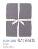 プレーンリネン フラットシーツ（シングル）