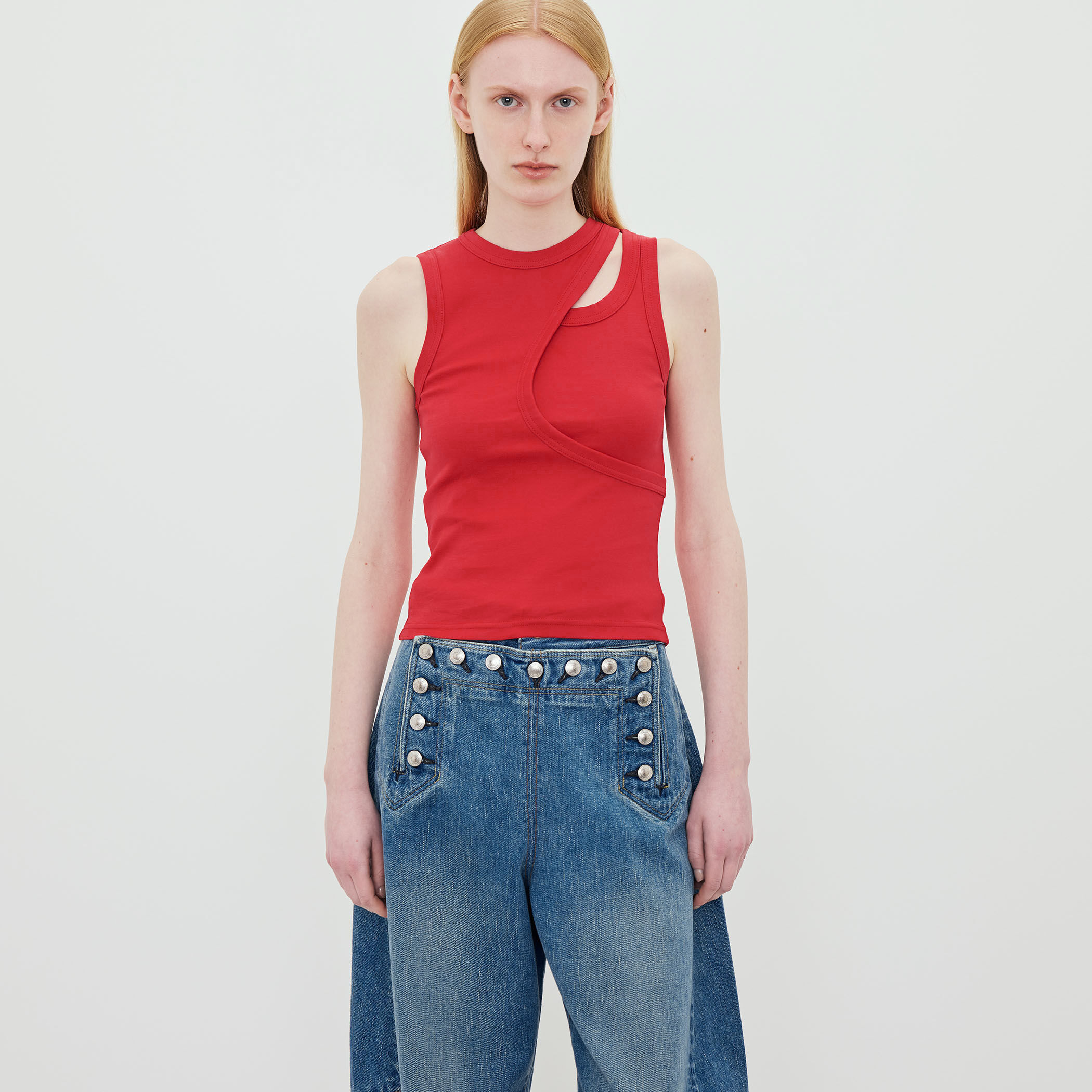 ★★ s  ★★ HYKE LAYERED TANK TOP LAYERED TANK TOP-レイヤードタンクトップ-HYKE（ハイク）通販| st company