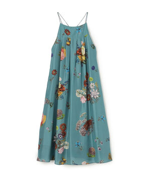 シルク BOUQUETプリント キャミソールワンピース