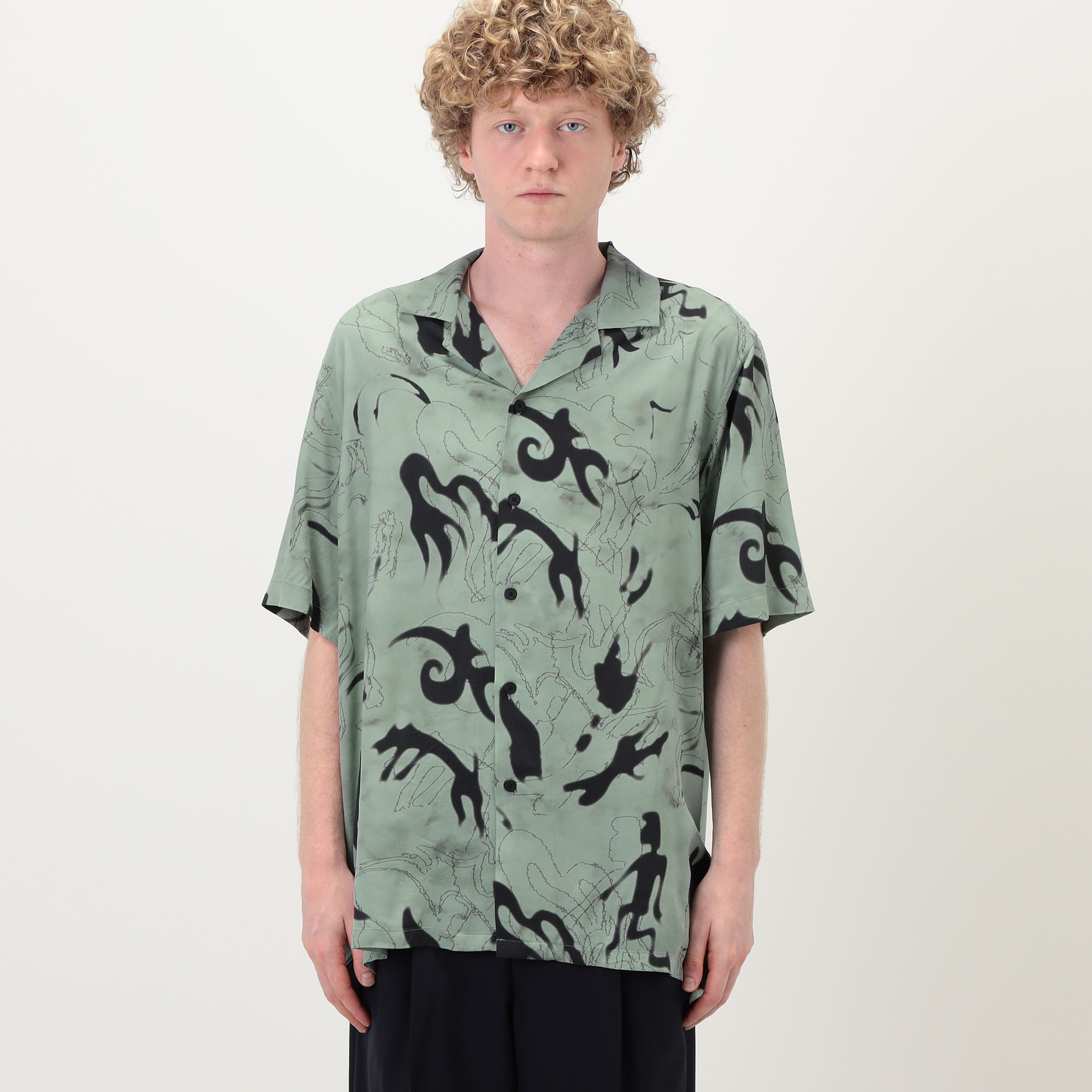 LOHEN ランダムミラー2WAYシャツ　roro OAS Guardo Rocco Shirt オープンカラーシャツ｜トゥモローランド 公式
