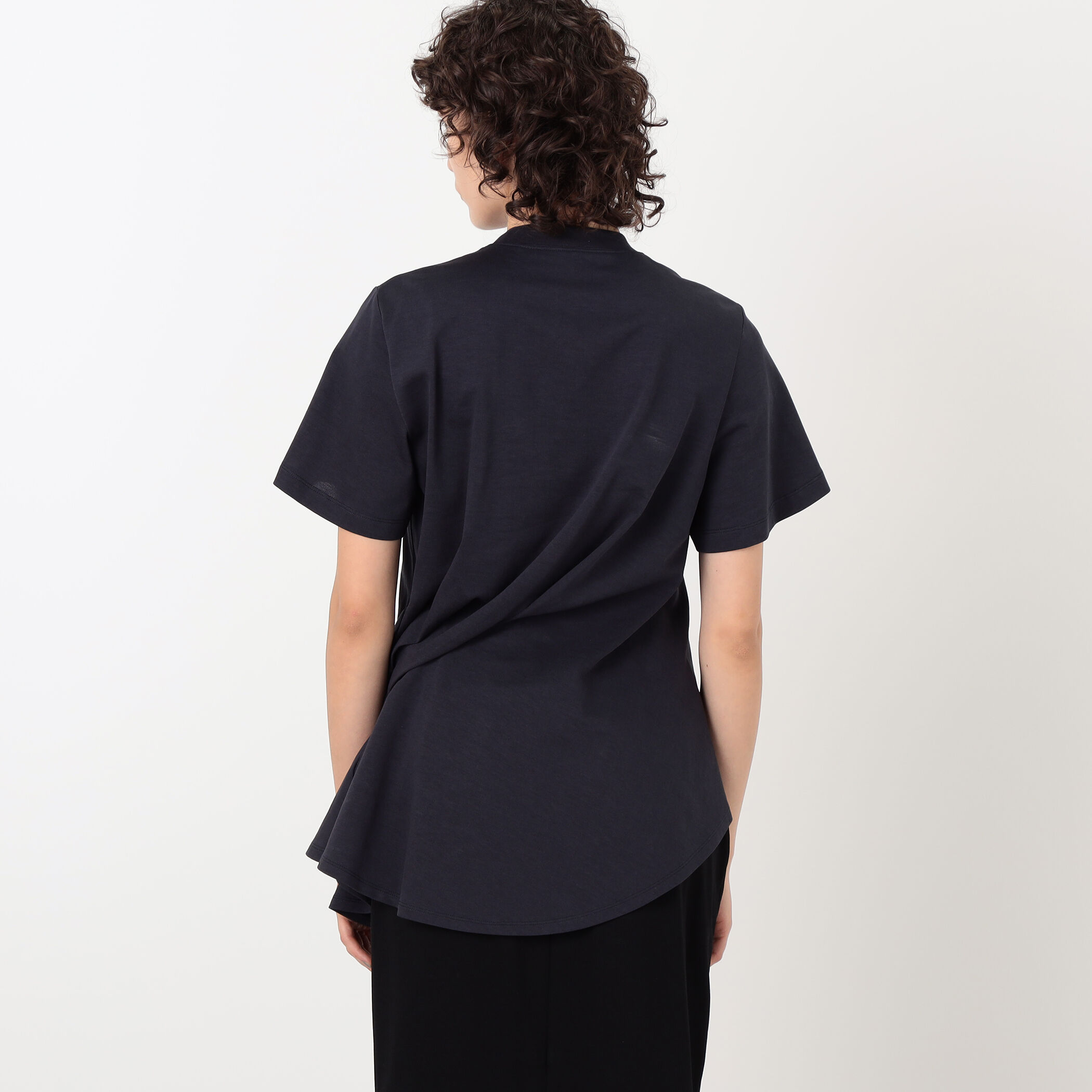 Mame Kurogouchi Cotton Jersey Asymmetric T-Shirt アシンメトリーT