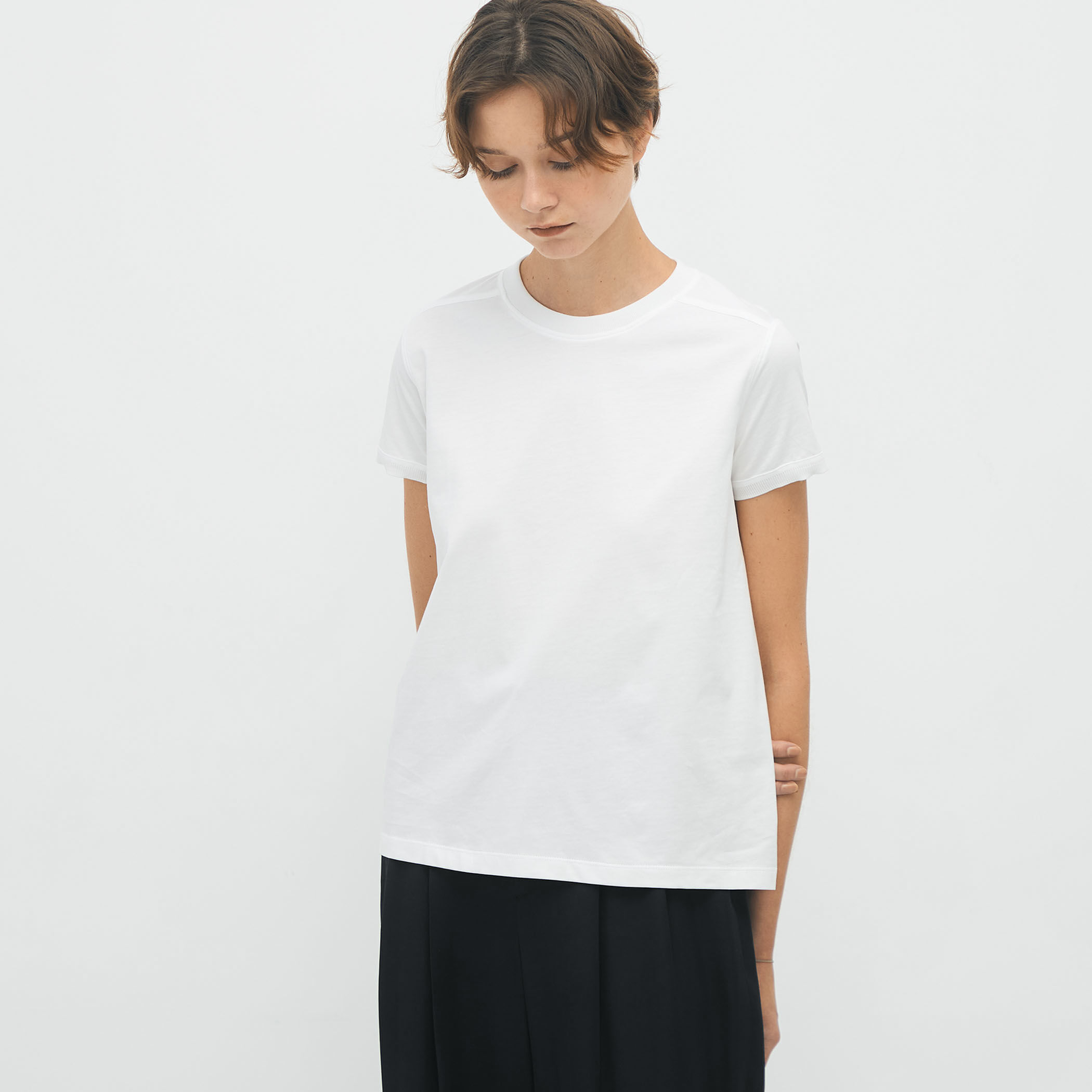 CABaNファインポリエステル クルーネックプルオーバーTシャツ RED S CABaNファインポリエステル クルーネックプルオーバーTシャツ