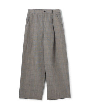 【WEB先行予約】リネンキュプラシルクコンパクト タックパンツ