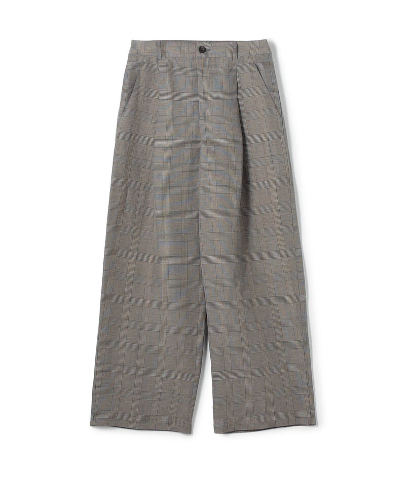 【WEB先行予約】リネンキュプラシルクコンパクト タックパンツ