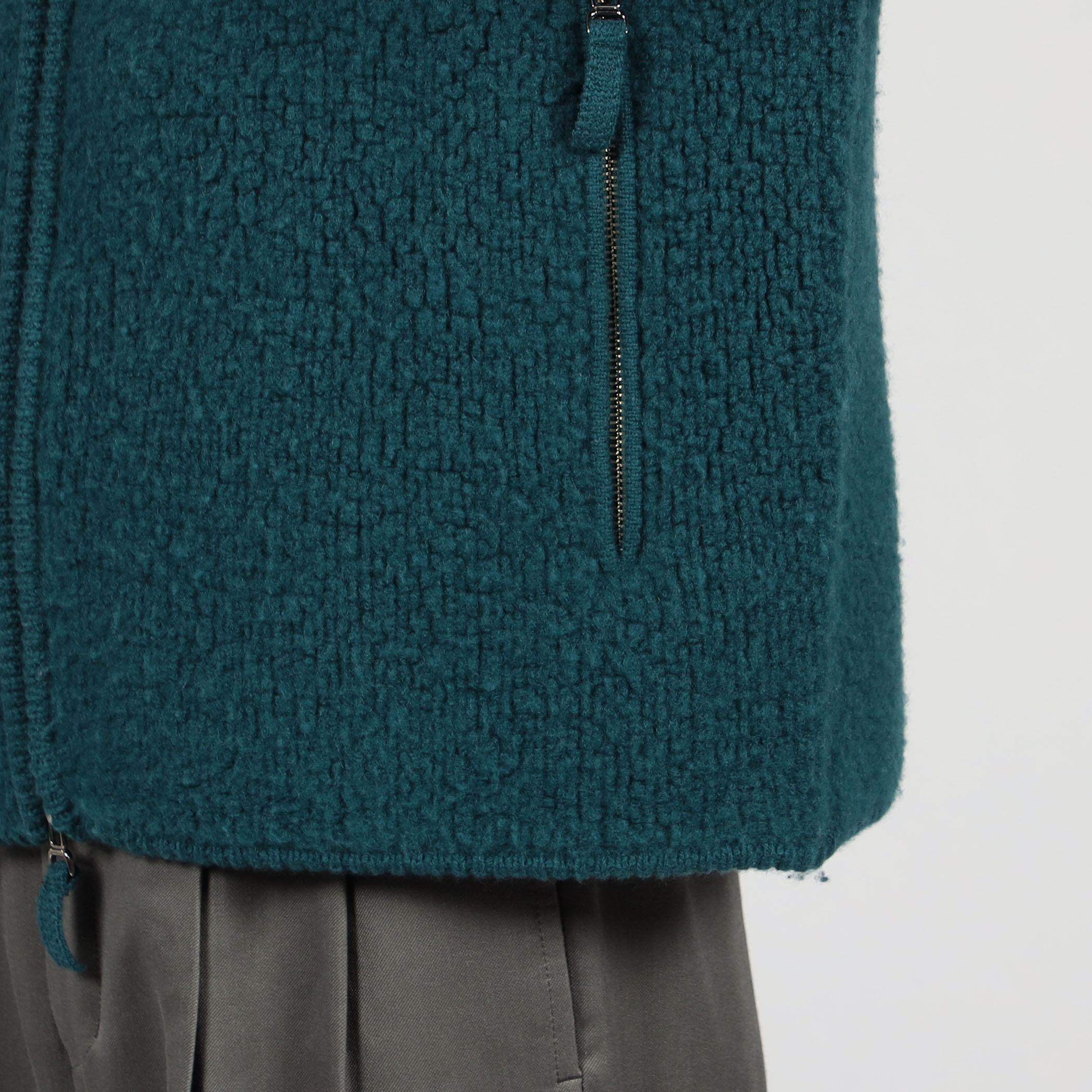 るなお★50 TOMORROWLAND Tricot ウールカシミヤ パイルニット ジップアップ