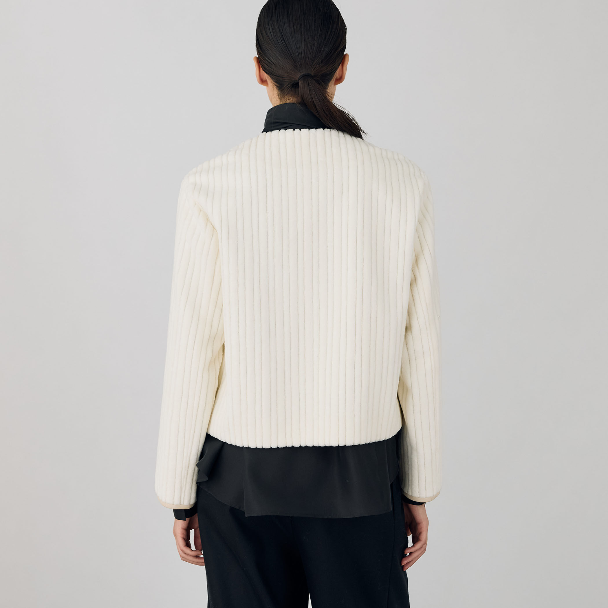 トゥモローランド デプレ　クルーネックブルゾン ワイドリッジパイル クルーネックブルゾン｜トゥモローランド