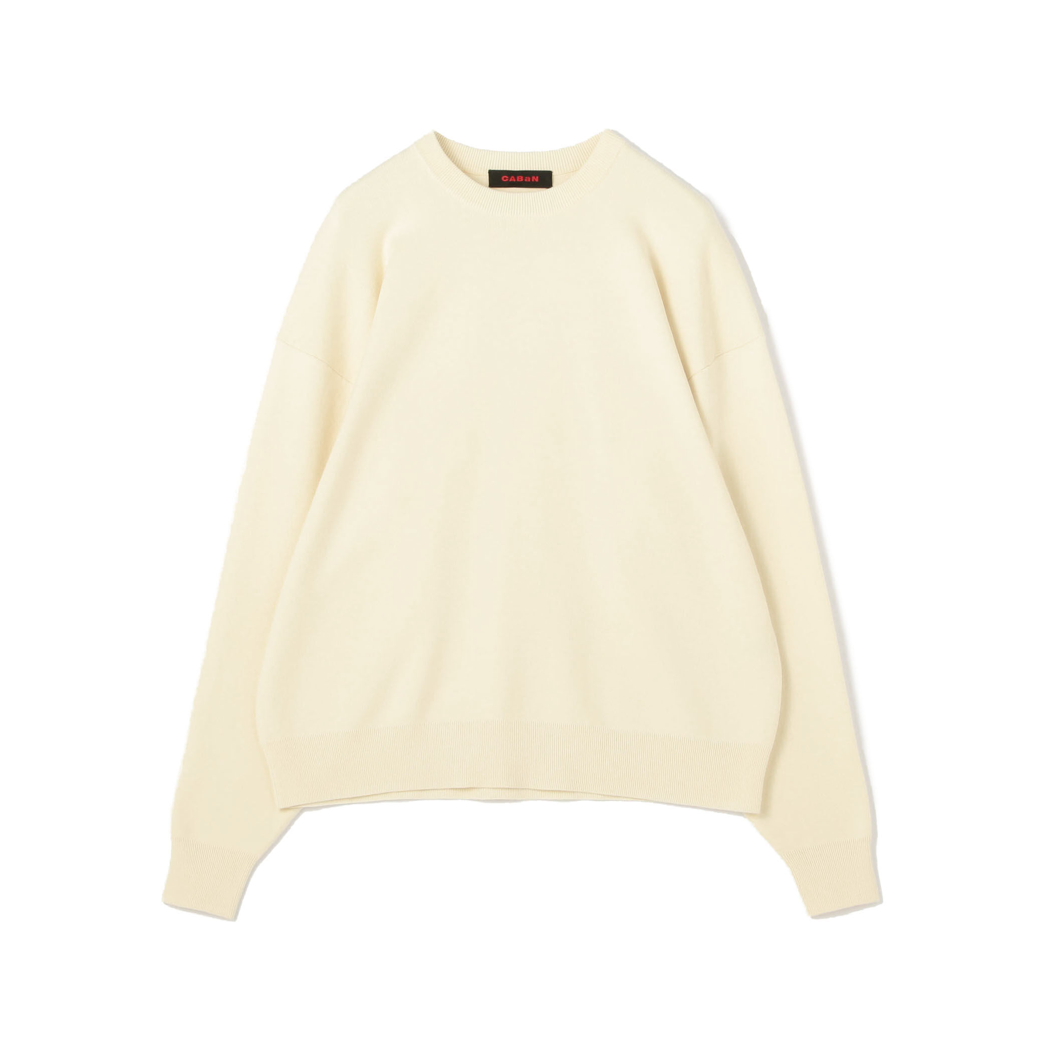 ブランド通販 CABaN クルーネックプルオーバー コットンカシミヤ トップス