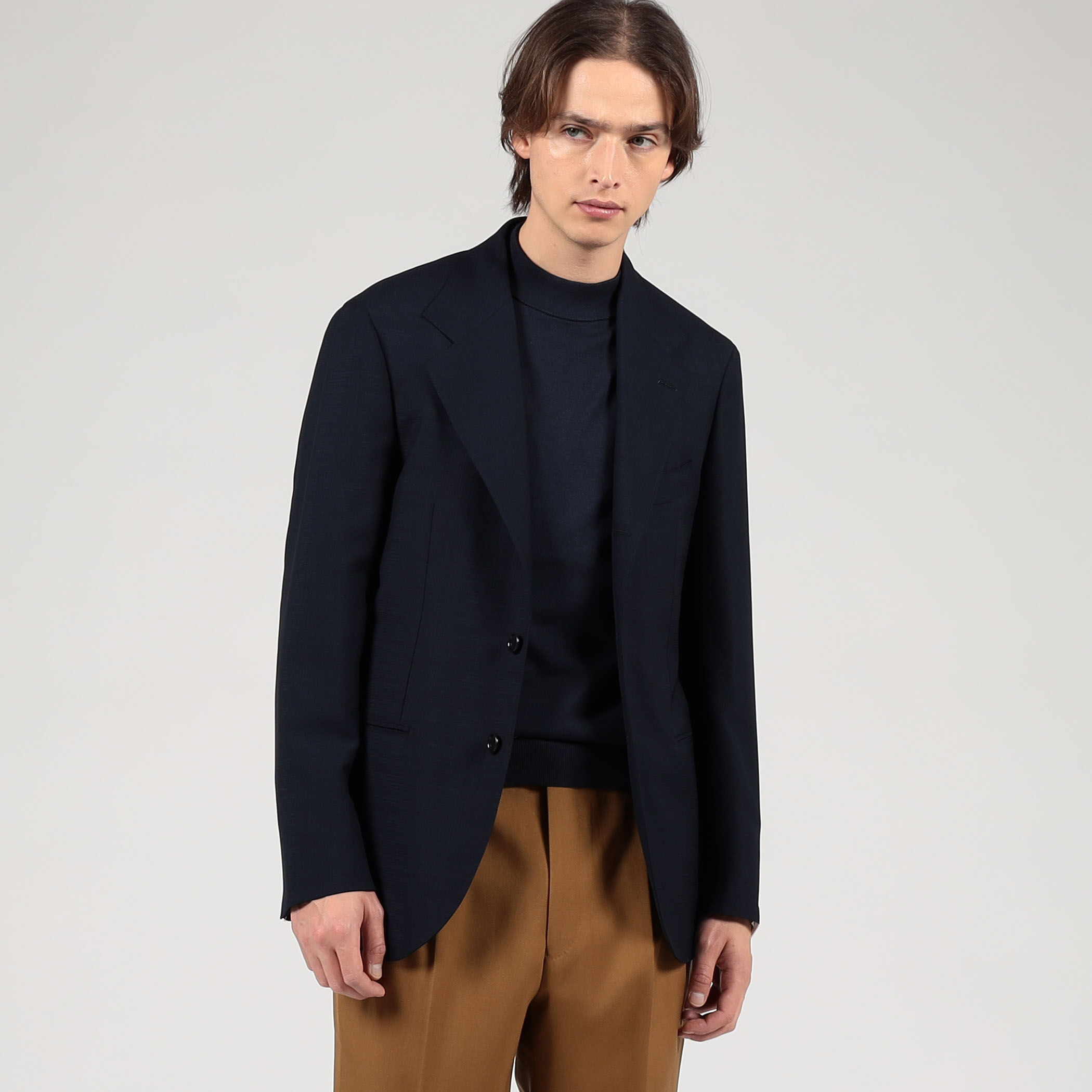 別注】De Petrillo ウール シングルブレステッド3Bジャケット