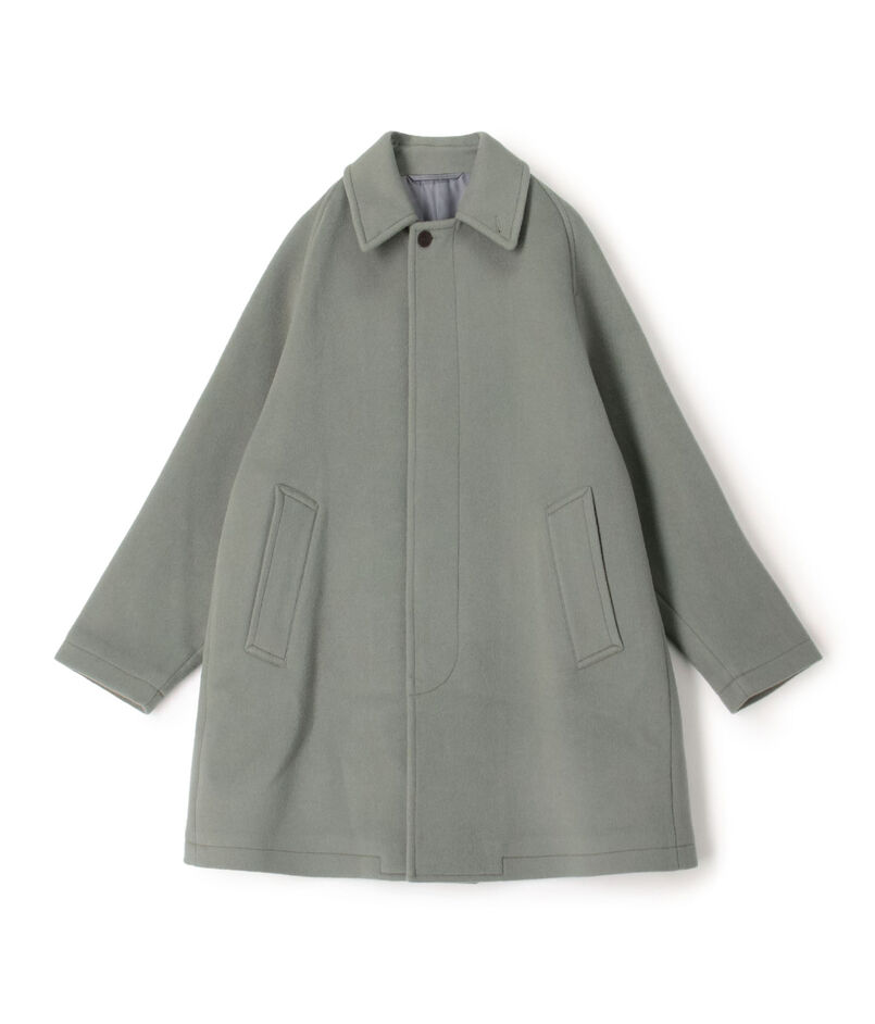 SUPER120’Sウール ショートベロア バルカラーコート