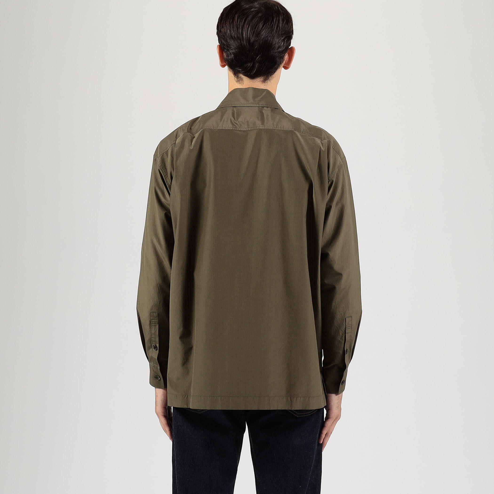 □コットンシルク ダブルポケット シャツブルゾン｜トゥモローランド