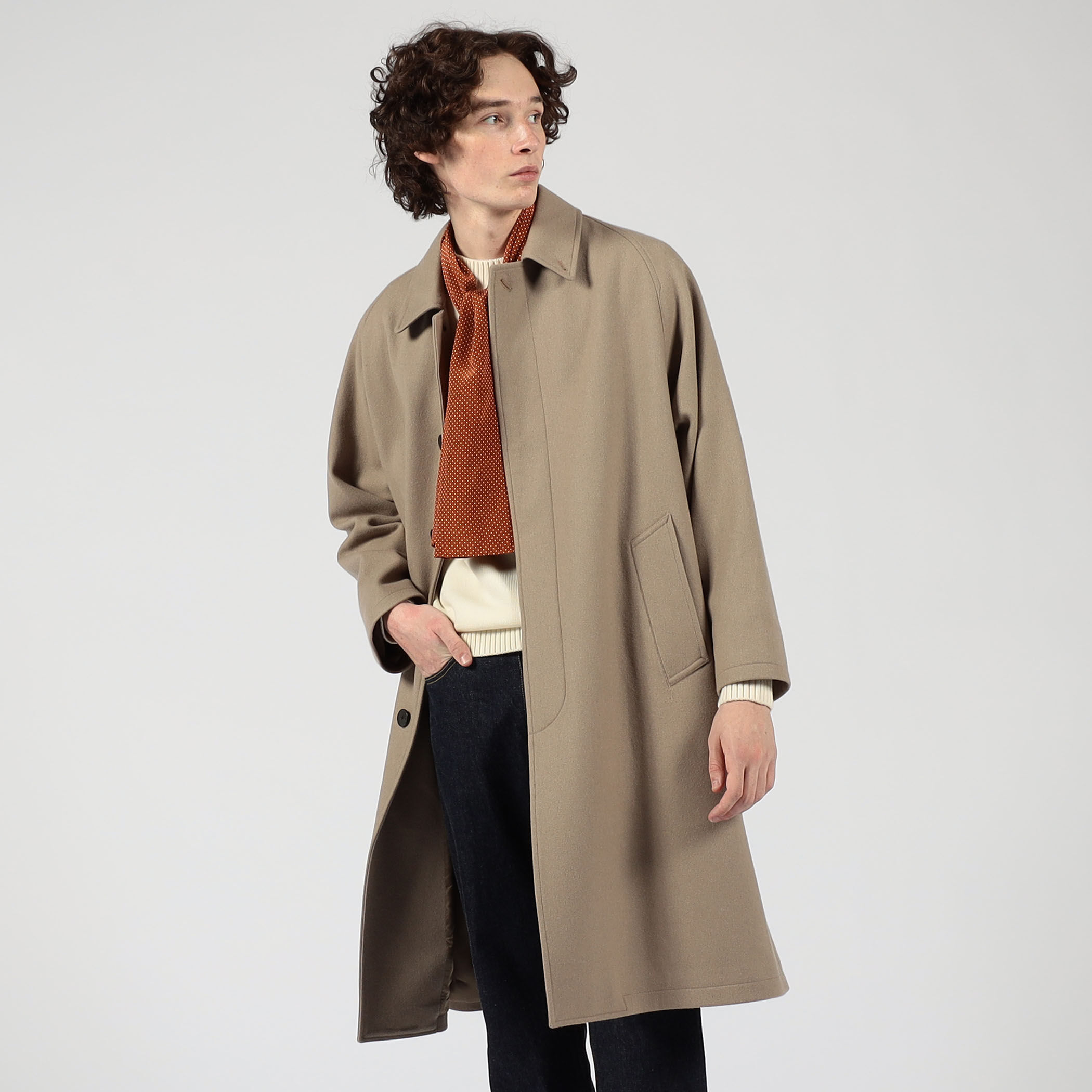 ウールナイロン バルカラーコート｜トゥモローランド 公式通販