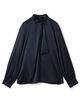 ウォッシャブルサテン フロントタイブラウス