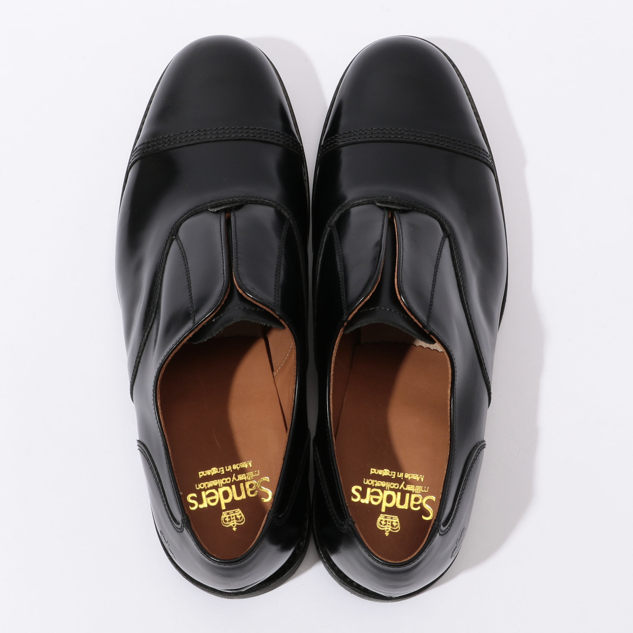 SANDERS ポリッシュドレザー ノーレースシューズ メンズ SANDERS ポリッシュドレザー ノーレースシューズ