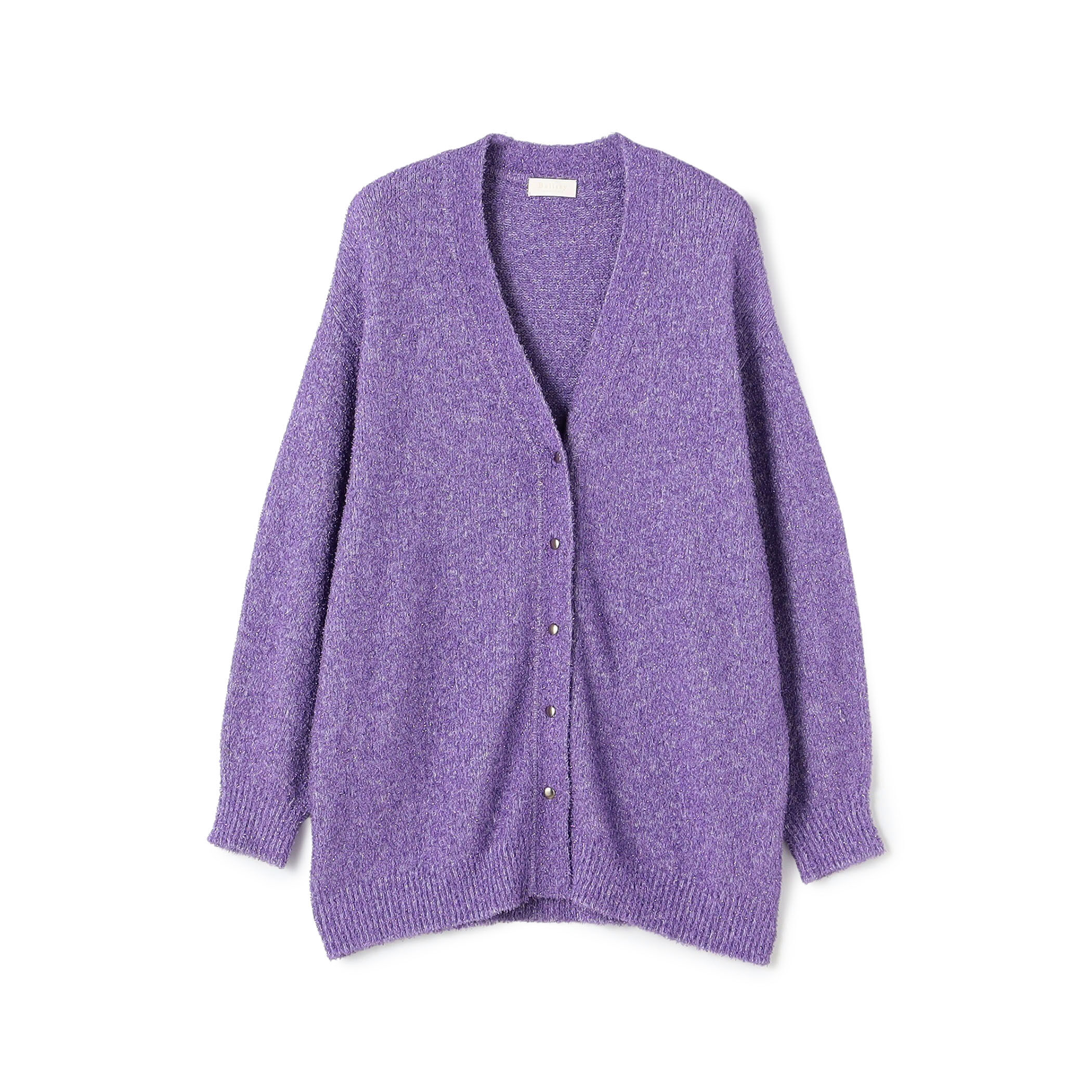 メタリックブークレー Vネックカーディガン｜トゥモローランド 公式通販