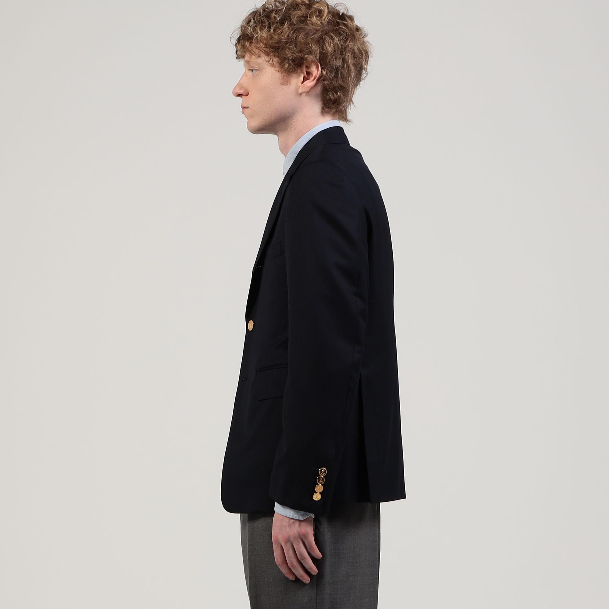 Thom Browne ネイビージャケット 楽天市場】THOM BROWNE トムブラウン ジャケット 金ボタン 段