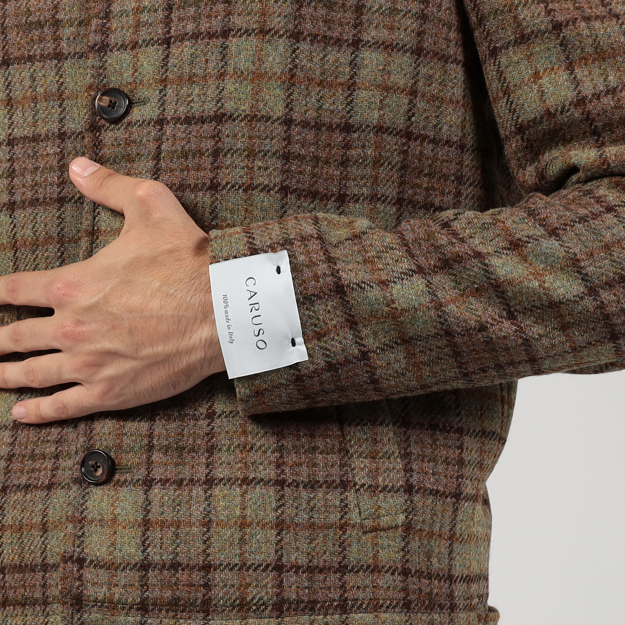 別注】CARUSO ウールチェック ショートブルゾン｜トゥモローランド