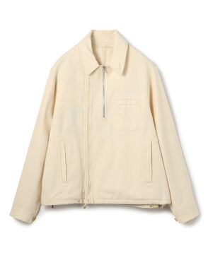 コットンシルクグログラン ライダースブルゾン