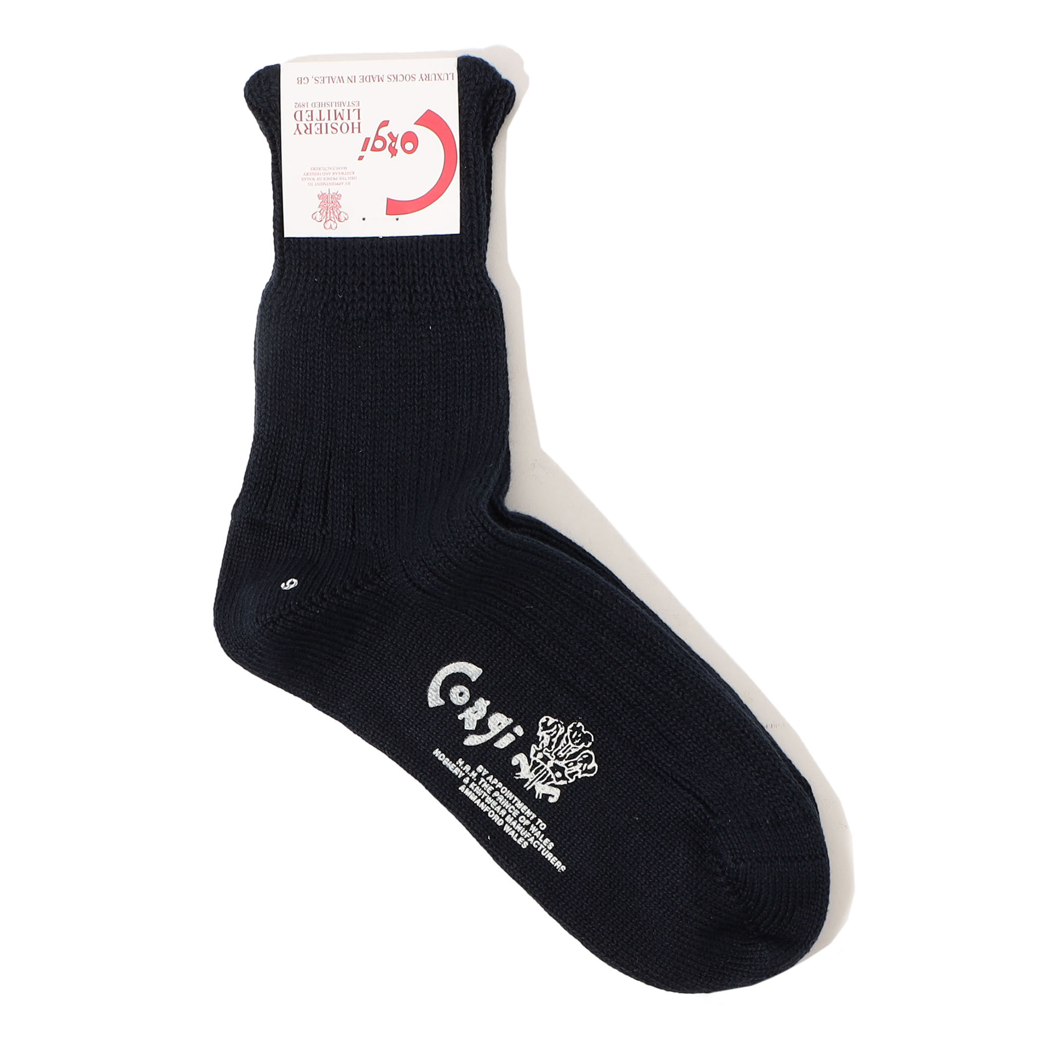 CORGI コーギー　英国製　メンズ・コットンソックス３足組　英国王室御用達 2トーンソフトコットンソックス(MEN) 全4色 | BRITISH MADE