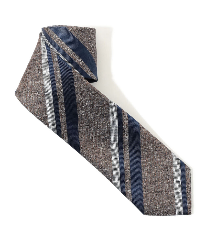 STEFANO BIGI シルクリネン レジメンタル ネクタイ