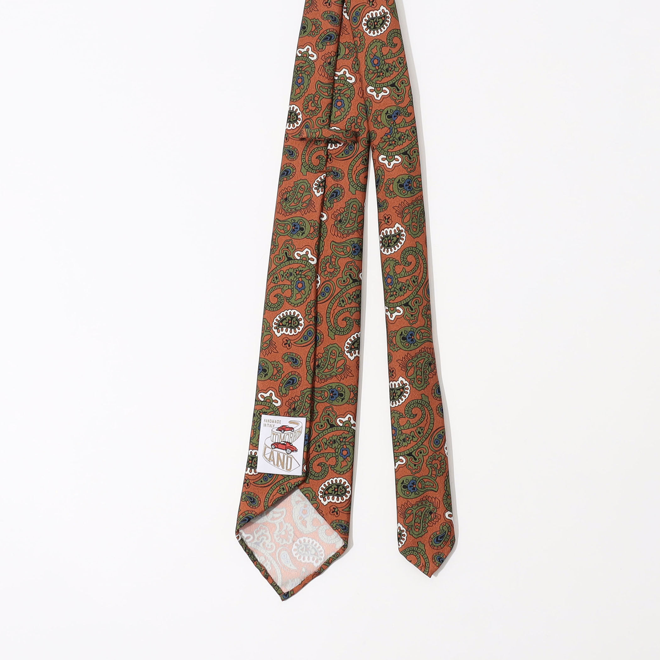 TOMORROWLAND MADE IN ITALY シルクプリント ペイズリー柄ネクタイ