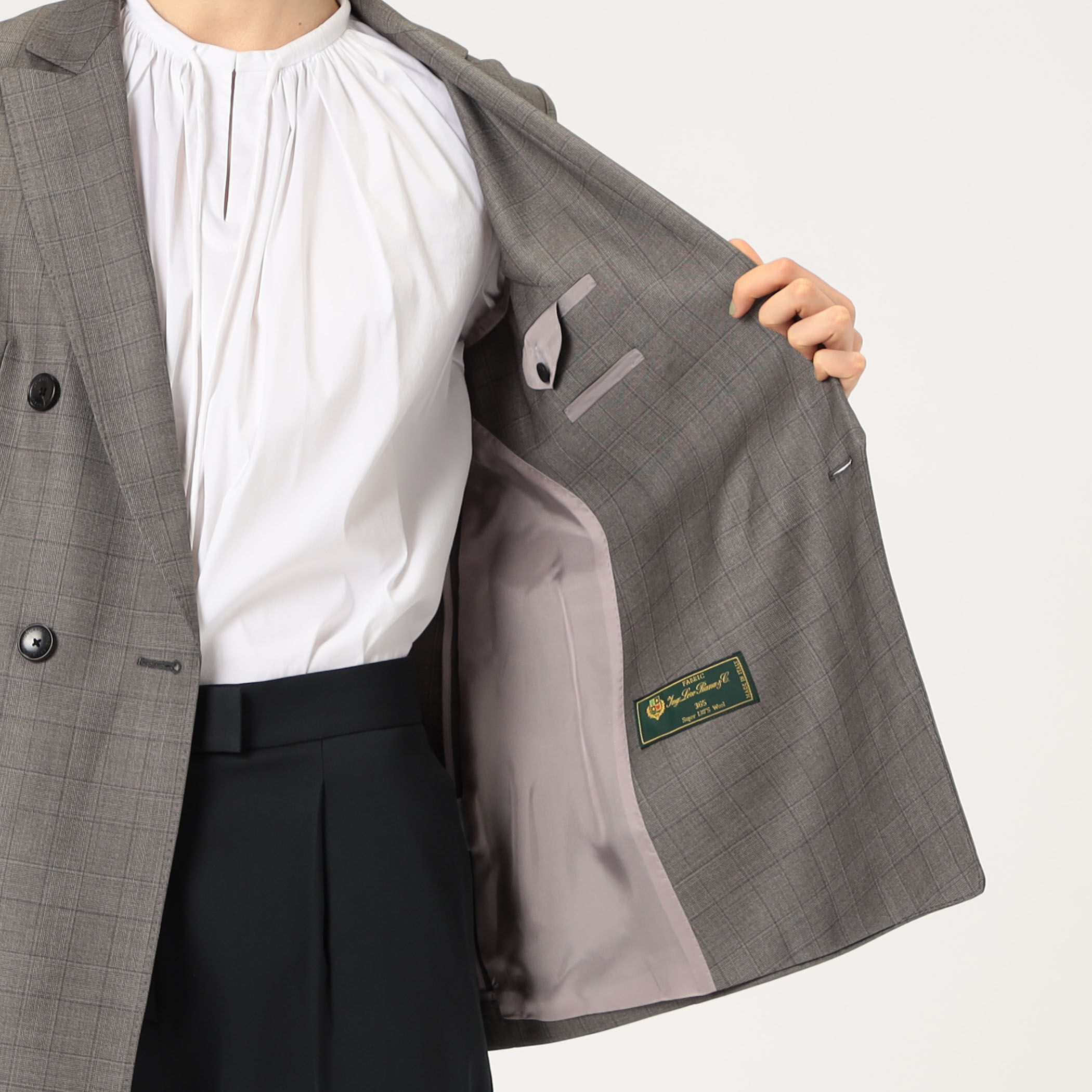 365 GLEN CHECK ダブルブレストジャケット｜トゥモローランド 公式サイト