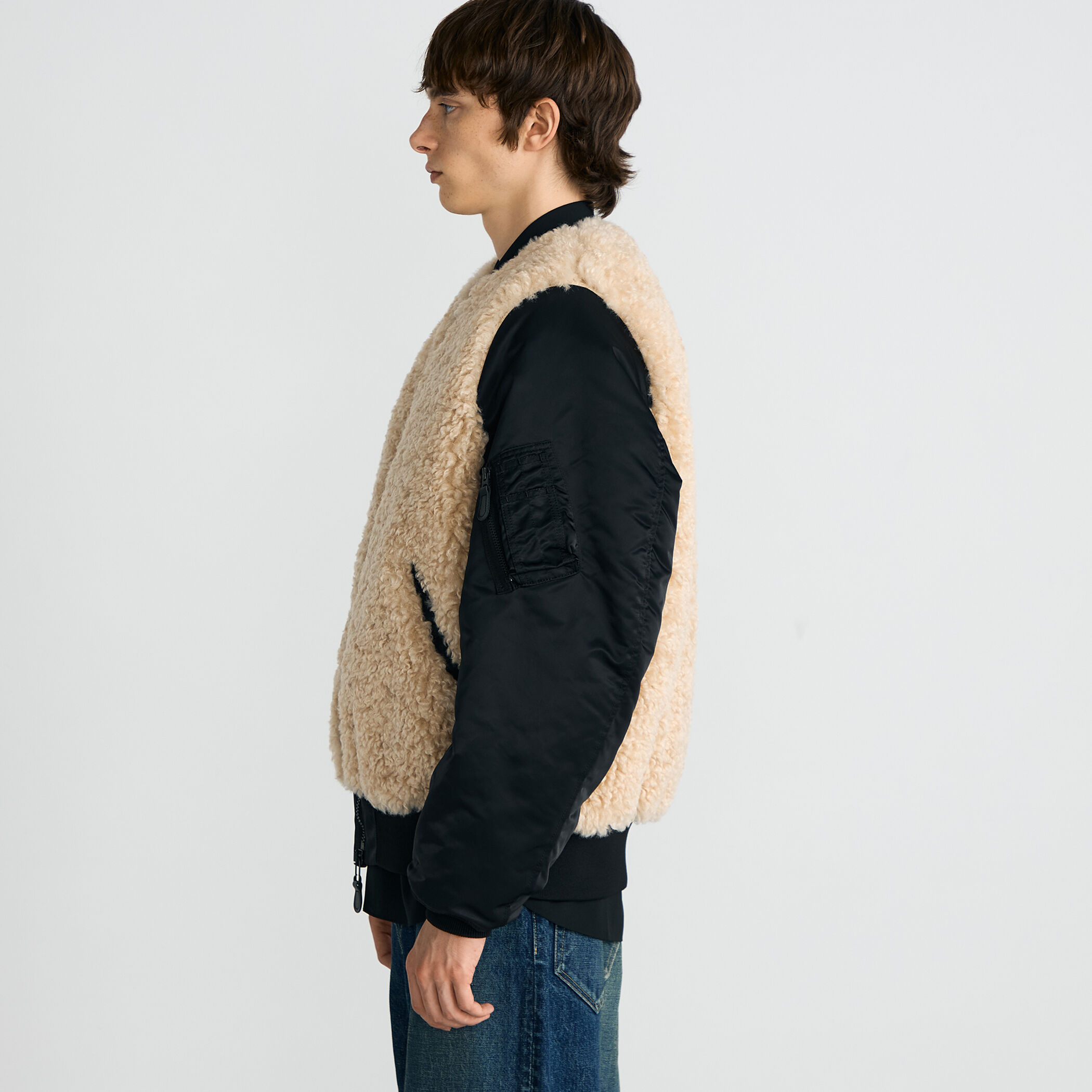 HYKE ハイク FAUX SHEARLING TYPE MA-1 サイズ2 HYKE(ハイク)】 FAUX SHEARLING TYPE MA-1｜パリゴ尾道店｜尾道