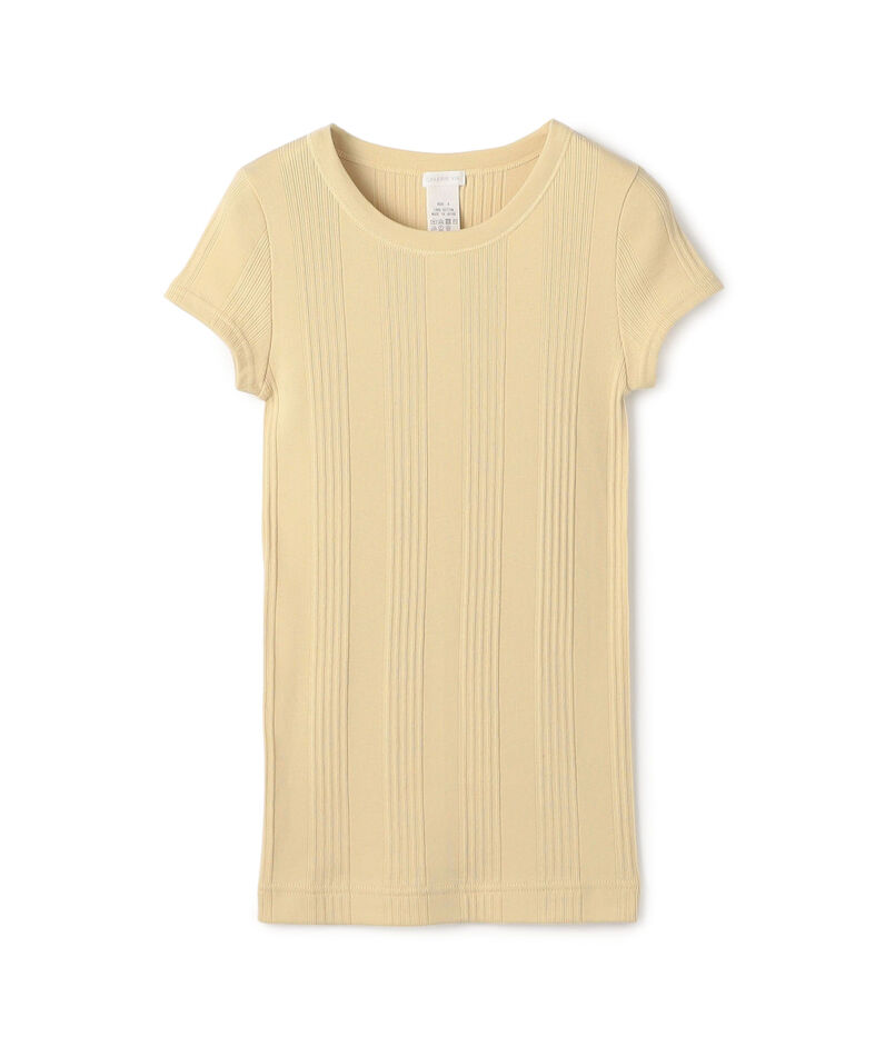 コットンランダムリブ フレンチスリーブプルオーバー