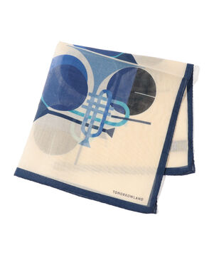 TOMORROWLAND コットンシルク プリントポケットチーフ