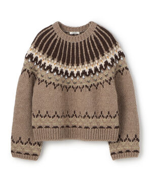 ビジュージャカード クルーネックプルオーバー