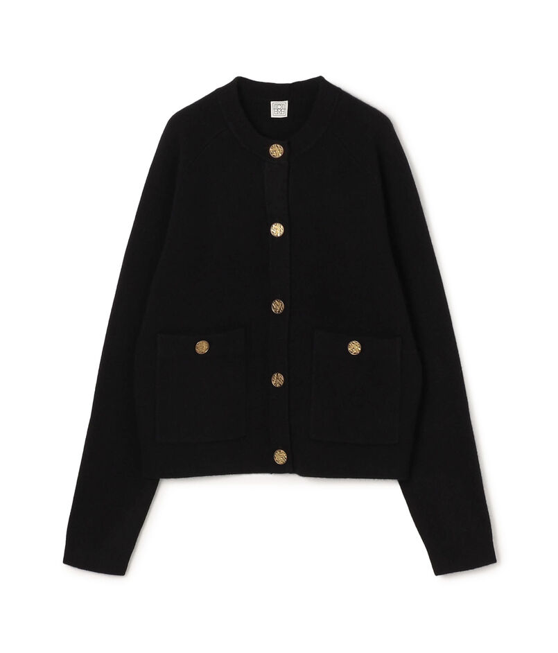 TOTEME Hammered button クルーネックカーディガン