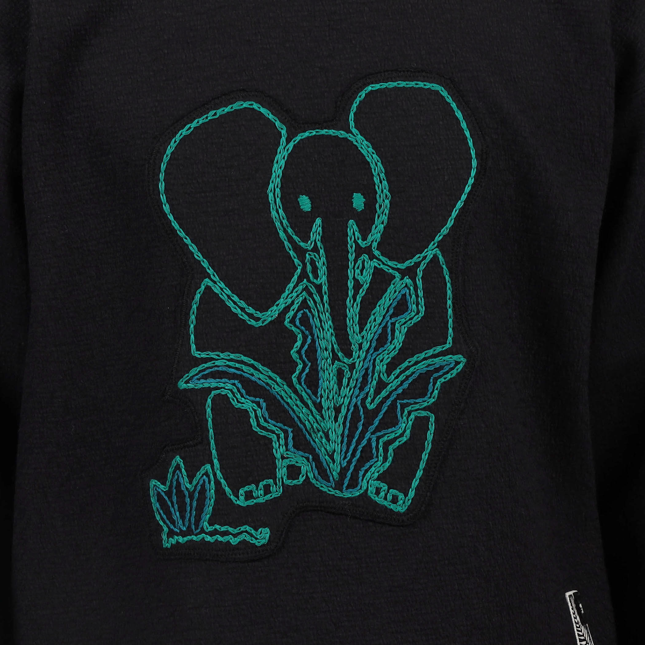 CABaN ウールコットンダブルフェイス エンブロイダリープルオーバー