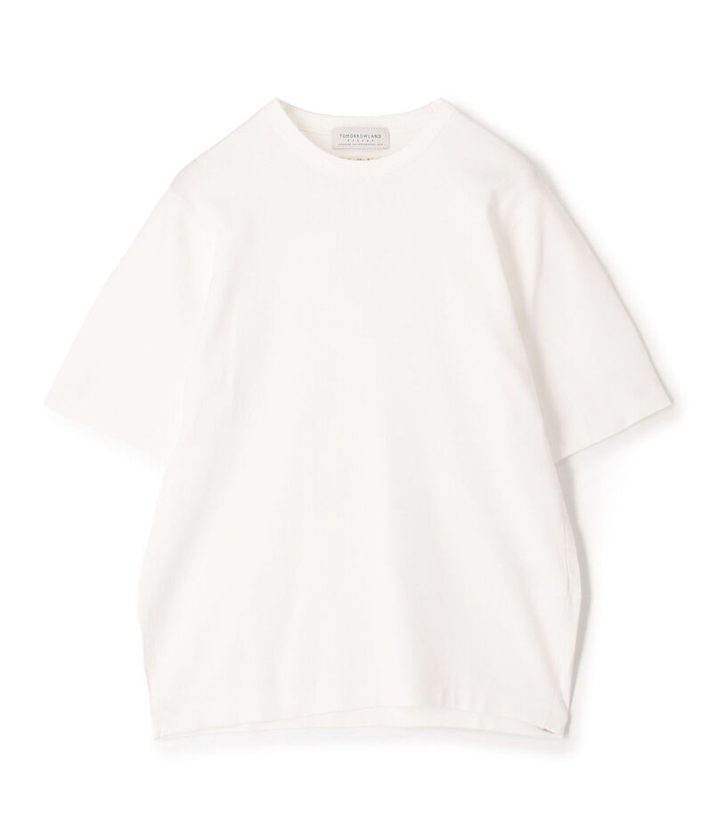 TOMORROWLAND tricot シーアイランドコットン ハーフスリーブクルーネックニット