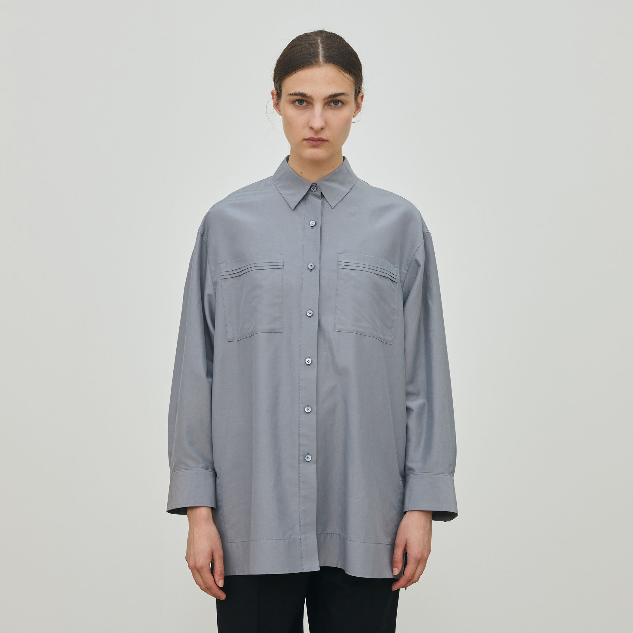 コットンシルクポプリン チュニックシャツ｜トゥモローランド 公式通販