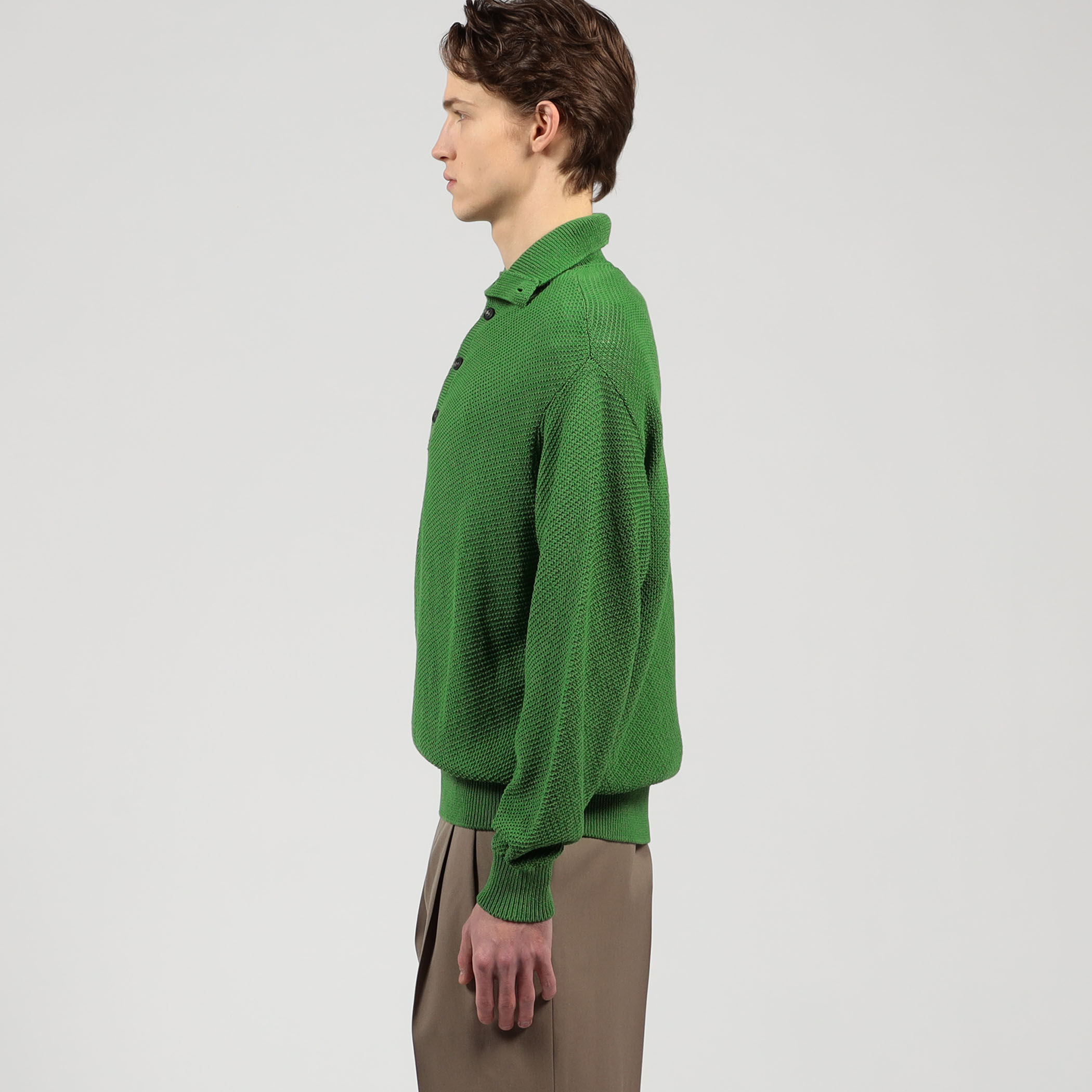 TOMORROWLAND tricot ギマコットンニット スタンドカラープルオーバー